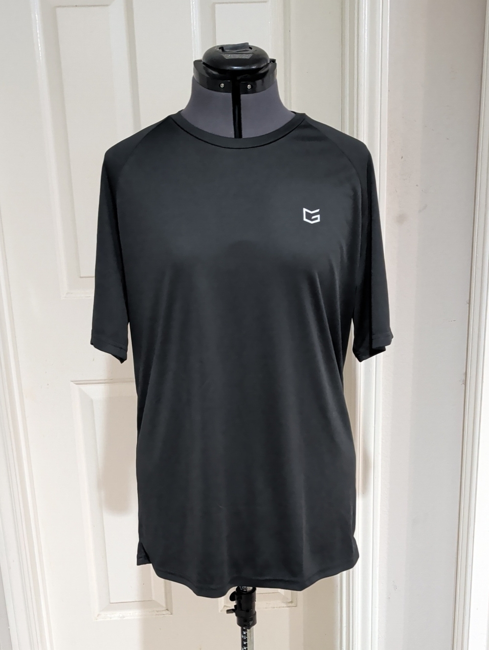G Gradual Men's Black Athletic Performance Crew Neck T-Shirt - Large - New